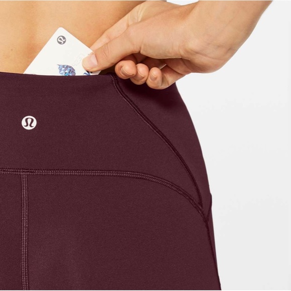 Lululemon Train Times Crop (17") Garnet red maroon 4 - Picture 3 of 10